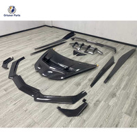 Nouveau kit carrosserie en fibre de carbone pour Corvette C8 Ortuner : lèvre avant à visser, diffuseur, jupes latérales, spoiler, pare-chocs de voiture, découpes pour l'échappement