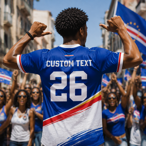 Custom Printed <b>Soccer</b> Fan Jersey Celebration Shirt Sublimated Fan Club Mesh Football Shirt For Event Team Name Number - Product Image 2