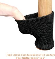 Chaussettes pour meubles, pieds de meubles en feutre tricoté, évitent les rayures et le bruit, adaptées aux pieds de chaise de 1 à 2 pouces