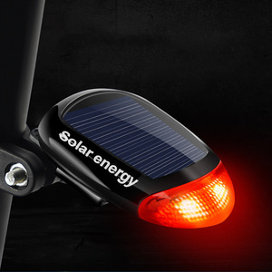 Solar Bicycle Rear <b>Light</b> 2LED Red <b>Flash</b> Waterproof Cycling Safety Tail <b>Light</b> - Product Image 1