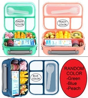 Boîte à bento Adulte Toddler Boîtes à lunch isolées 4 compartiments Lave-vaisselle Micro-ondes Congélateur Boîte à lunch sûre Bento Kids