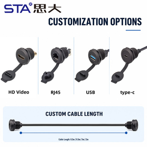 Connettore Impermeabile IP67 FDDI per Fibra Ottica, Montaggio Frontale su Pannello, Presa Femmina SC/LC Monomodale a Singolo/Doppio Core - Product Image 4