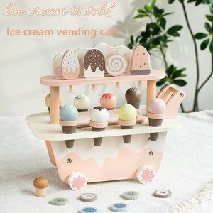 Mostrador de Helados de Madera Natural con Logotipo Personalizado, Juego Educativo de Postres para Preescolar, Regalo para el Desarrollo Sensorial - Product Image 2