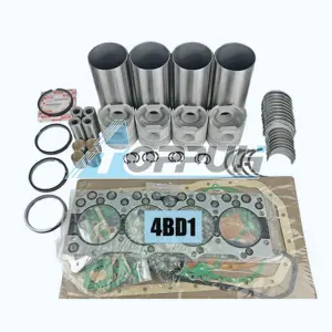 Kit de reconstrucción para Isuzu 4BD1 4BD1T 3.9L Hitachi excavadora ISUZU NPR NQR EX120 EX150, con junta de anillo de pistón de revestimiento de rodamiento