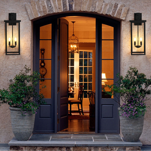 Lanterne da Esterno Impermeabili Nere da 26 Pollici con Spedizione Gratuita dagli USA, Luci a Sospensione per Portico, Garage, Balcone con Controllo a Interruttore - Product Image 2