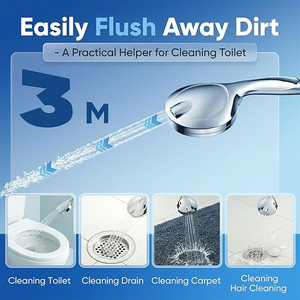 Douche à main multifonctionnelle à triple filtration haute pression, écologique et économe en eau, avec robinet pressurisé pour salle de bain - Product Image 3