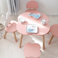 Ensemble table et chaise d'étude pour enfants en bois durable, écologique et moderne, pour l'école et la maternelle