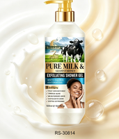 Gel Douche Exfoliant au Lait Pur Hydratant Nourrissant Lissant pour le Corps