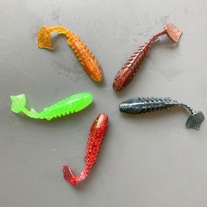 เหยื่อหนอนกลิตเตอร์หลากสี ขนาด 6 ซม. น้ำหนัก <span class=keywords><strong>2.5</strong></span> กรัม ตัวเหยื่อมีเกลียวถอยหลัง หางรูปตัว T เหยื่อหนอนนิ่ม - Product Image 4