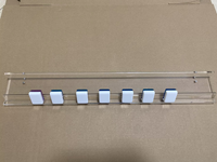 Support de Mahjong Moderne de Luxe 20 Pouces en Acrylique à Bords Droits avec Tige Magnétique, Étanche, Durable, Léger, Portable et Écologique