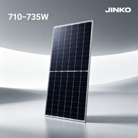 Modul Surya Bifasial Tipe-N TOPCon Jinko 710W-735W Tier 1 dengan Kaca Ganda untuk Penggunaan Komersial