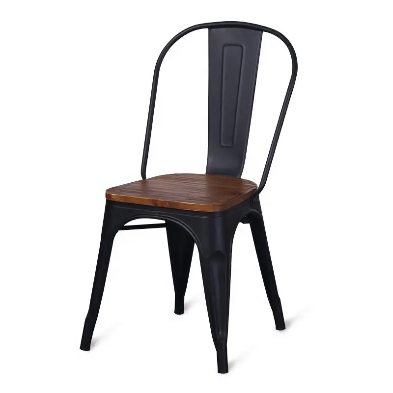 Retro eski endüstriyel basit demir restoran cafe metal yemek sandalyesi avrupa tarzı eğlence arkalığı demir dışkı demir sandalye