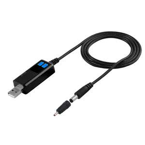 रूट चार्ज के लिए TISHRIC USB DC 12V 9V 5V पावर केबल, वाईफ़ाई एडाप्टर वायर USB बूस्टर लाइन मॉड्यूल कनवर्टर KWS-910 पावरबैंक के माध्यम से