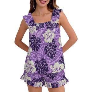 Conjuntos de Sutiã e Pijama Femininos Polinésios Personalizados, Secagem Rápida, Sem Mangas, Tamanho XL, Fácil de Vestir/Despir, Sexy, Macio e Amigável à Pele - Product Image 3