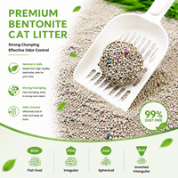 Litière pour chat en bentonite à marque privée disponible, forte absorption, faible poussière, contrôle des odeurs, sable naturel à haute absorption de sodium