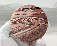Pièce de défi personnalisée en laiton 3D avec émail souple, double face, épaisseur 3mm/4mm, diamètre 50mm, commémorative en métal pour Pâques et anniversaire