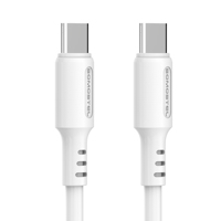 Kabel Data Pengisian Cepat TPE Lembut Tahan Lama 60W USB C Tipe C untuk iPhone PD Charger Adapter