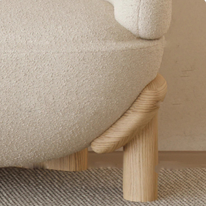 Poltrona Reclinabile Moderna in Stile Nordico, Struttura in Legno, Tessuto Ecologico, Comfort per Soggiorno, Camera da Letto, Ufficio, Hotel, Villa - Product Image 5