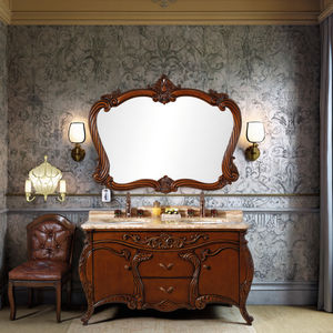 อ่างล้างหน้าในห้องน้ำทำจากไม้เนื้อแข็งดีไซน์แบบยุโรปโบราณสำหรับบ้านโรงแรมในเชิงพาณิชย์และวิลล่าใช้ในห้องนั่งเล่นและห้องน้ำอพาร์ตเมนต์ - Product Image 3