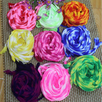 Tissu en maille de nylon hautement élastique, bicolore, pour la confection de fleurs artificielles DIY