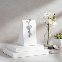 Bijou d'oreille en acier chirurgical HGC 316L avec zircon pour nombril