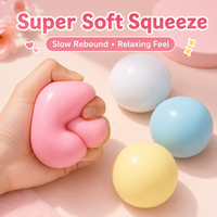 KK Jouet Squishy Rond Doux 10CM en TPR, Jouet Anti-Stress Kawaii en Forme de Pâtisserie Simple, Jouet de Décompression pour Enfants, Cadeaux de Fête
