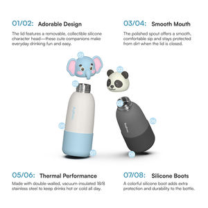 Nouvelles Bouteilles Isothermes en Acier Inoxydable pour Enfants Hong Ling – Gourdes Isothermes Sous Vide pour l'École et le Sport avec Tête d'Animal - Product Image 3