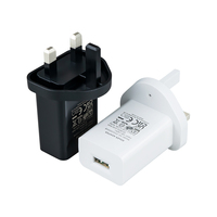 Chargeur mural USB 5W, vente chaude en usine, haute qualité, certifié UKCA, prise UK, 5V 1A, adaptateur de chargeur de voyage USB pour appareil MP3/MP4