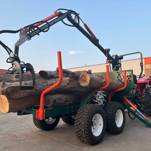 林业机械RT03A拖车2000千克负载能力4.<span class=keywords><strong>2</strong></span>米起重机CE EPA批准的全地形车伐木拖车装载机农场电机 - Product Image 1