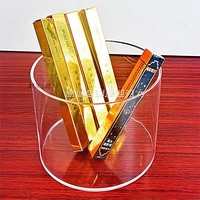 Maß gefertigter klarer Acryl rohr zylinder Transparenter Acryl zylinder mit unterer runder Kunststoff box