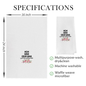 Serviette de <span class=keywords><strong>Cuisine</strong></span>/Main Gaufre Unie à Sublimation en Polyester 400 GSM, Offre Spéciale, Vierge pour Impression par Sublimation à Chaud - Product Image 5