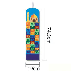 Calendario Conto alla Rovescia in Feltro Numerato per Ramadan ed Eid Kareem, Pianificatore di 30 Giorni, Decorazione da Parete, Regalo Perfetto per Bambini - Product Image 4