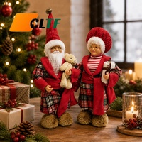 Figurine de Père Noël en tricot 2026, décoration de fenêtre de Noël en peluche, gnome traditionnel pour la décoration de table à la maison
