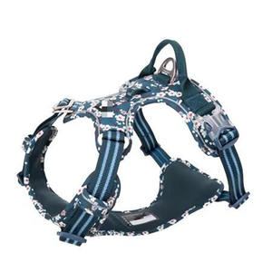 Harness Anjing Jaring Nilon Ultra-Ringan Berkualitas Tinggi, Motif Bunga Mewah, Sporty, Reflektif untuk Latihan Malam - Product Image 1