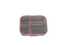 AIBAO Boîte à bento micro-ondable sans BPA 304 compartiments en acier inoxydable Ensemble de récipients chauffants pour le stockage des aliments Sac à lunch pour