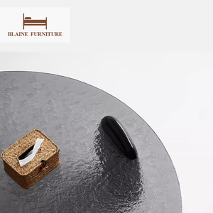Di alta qualità di colore chiaro di design rotondo colata <span class=keywords><strong>acqua</strong></span> granella di <span class=keywords><strong>vetro</strong></span> superiore tavolino da caffè fornitore per mobili da soggiorno - Product Image 4