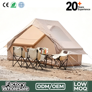 Tenda da Campeggio Gonfiabile a Montaggio Rapido Senza Pali Metallici per 6-3/4 Persone, Tenda Glamping Antivento con Colonne d'Aria Rinforzate - Product Image 1