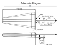 JCG101 antenne LPDA à gain élevé 698 ~ 2700MHz 12dbi, antenne panneau GSM 12dbi, antenne log-périodique 3g 4g