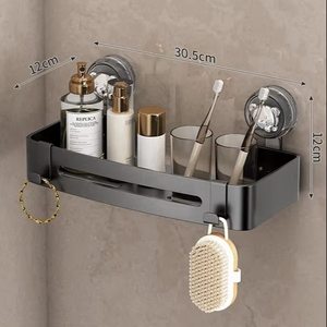 AURORA HOME Estante Esquinero de Acero Inoxidable de 3 Niveles, Organizador de Almacenamiento para Baño Montado en la Pared, Diseño Minimalista que Ahorra Espacio - Product Image 2
