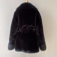 Jxwatcher Manteau en fausse fourrure élégante, imitation fourrure, épaisse et moelleuse, fausse fourrure de vison, manteau d'hiver pour femmes, fausse fourrure