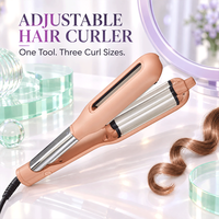 Fer à friser électrique en céramique PTC à double barillet, contrôlé par application, pour ondulations, outil de coiffure domestique et pour camping-car, fourniture OEM ODM