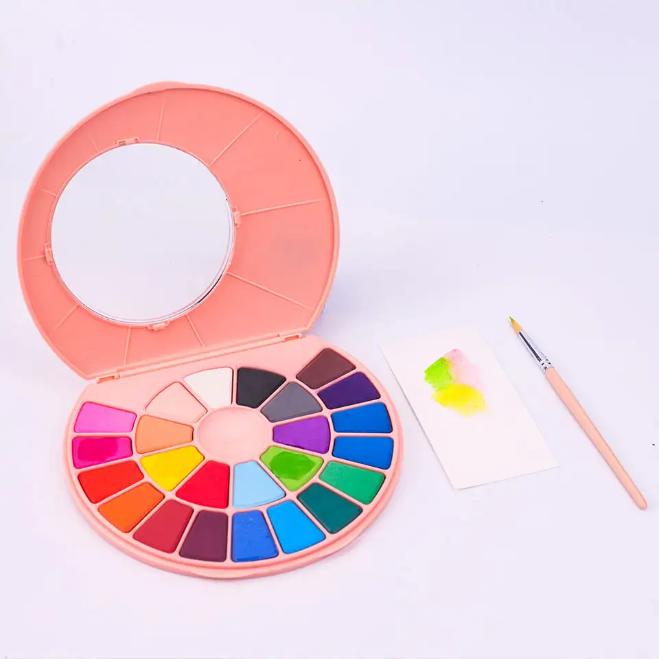 MIYAHIMIアーティスト安い製品需要の高い固体水彩絵の具24色絵の具