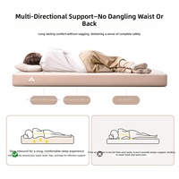 Matelas gonflable en PVC épais de 20 cm, toucher brossé, portable pour l'extérieur, la voiture ou la maison, pliable pour deux personnes