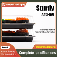Plateau rectangulaire jetable et biodégradable couvercle pour, personnalisable pour restaurant, éco-responsable, certifié BRC