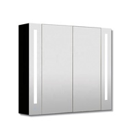 Kabinet cermin kamar mandi cermin LED sensor gerak cerdas aluminium kamar mandi keluarga Modern untuk kamar mandi