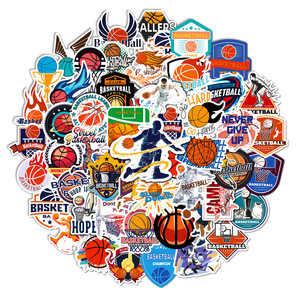 สติกเกอร์บาสเก็ตบอลลายกราฟฟิตี สไตล์อเมริกัน สำหรับกีฬาใหม่ NBA ลายดาวบาสเก็ตบอล - Product Image 2