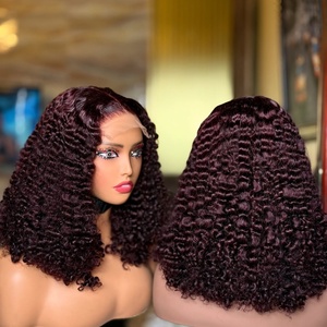 Échantillon gratuit Perruque frontale en dentelle HD Cheveux humains Perruques sans colle Cheveux bouclés birmans Cuticules alignées Perruques frontales en dentelle pour femmes noires - Product Image 1