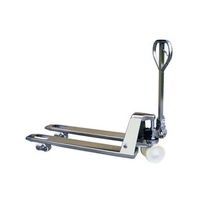 Fourche épaissie manuelle de camion de palette d'acier inoxydable gardent l'équilibre de mouvement 2500kg tournent avec souplesse l'économie de travail de contrôle de direction 3000kg