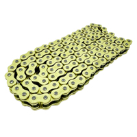 Chaîne de moto Gold Custom Link Count 520HV-120L, chaîne à rouleaux de transmission de haute qualité et durable pour pièces de moto