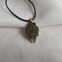 Collier Fenrir en alliage de zinc avec pendentif patte de loup Viking, amulette païenne, style païen SanLan, 1 pièce